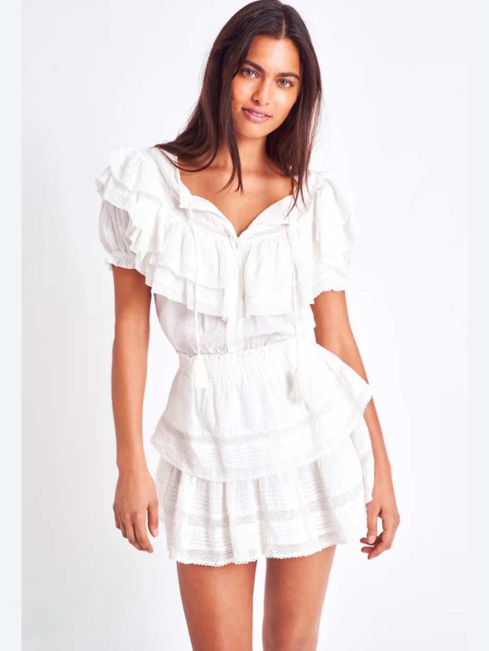 LoveShackFancy liv cotton ruffled heritage dress